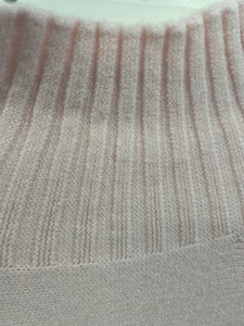 Tammy Ribbed Turtle Neck Jumper Pale Pink
