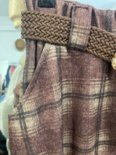 Load image into Gallery viewer, Checked Jersey Skirt Brown/Choc

