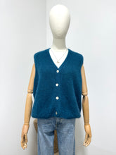 Load image into Gallery viewer, Mae Mohair Button Tank Peacock
