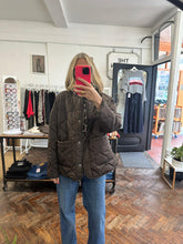 Load image into Gallery viewer, Reversible Quilted Leopard Jacket Chocolate
