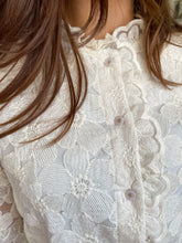 Load image into Gallery viewer, Bertran Floral Lace Blouse Cream

