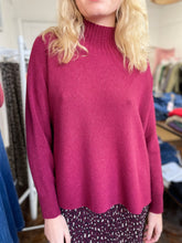 Load image into Gallery viewer, Tammy Ribbed Turtle Neck Jumper Bordeaux
