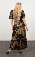 Load image into Gallery viewer, Roxy Oil Slick Midi Dress Gold/Black
