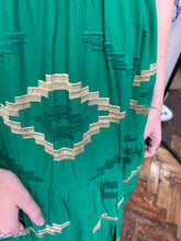 Load image into Gallery viewer, Cindy Embroidered Maxi Dress Green
