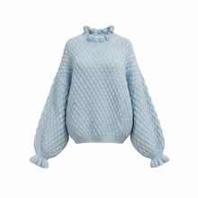 Load image into Gallery viewer, Esme Frill Collar Textured Baby Blue
