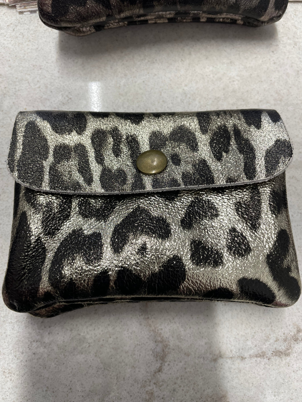 Disco Coin Purse Small - Gold Leopard