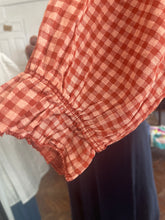 Load image into Gallery viewer, Valentina Checked Voile 3/4 Sleeve Terracota
