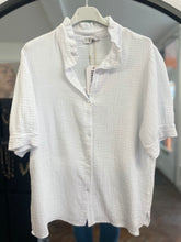 Load image into Gallery viewer, Marianne Cheesecloth Short Sleeve White
