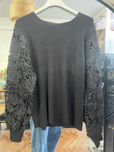 Load image into Gallery viewer, Rina Lace Sleeve Jumper Black
