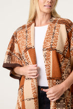 Load image into Gallery viewer, Knitted Geometric Patchwork Poncho
