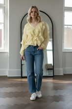 Load image into Gallery viewer, Aira Ruffle Top Lemon
