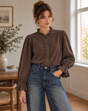 Load image into Gallery viewer, Octavia Corduroy Shirt Chocolate

