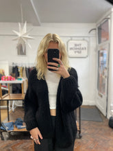 Load image into Gallery viewer, Bernadette Oversized Mohair Cardigan Black
