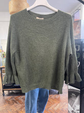 Load image into Gallery viewer, Orla Alpaca Frill Cuff Jumper Moss
