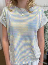 Load image into Gallery viewer, Andrea Striped T-Shirt Sky Blue
