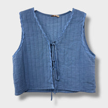 Load image into Gallery viewer, Loveday Rikrak Quilted Bow Front Gilet Airforce
