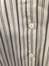 Load image into Gallery viewer, Matilde Stripe Frill Neck Blouse - Beige
