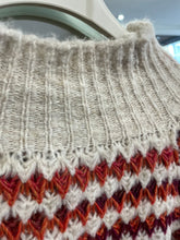 Load image into Gallery viewer, Fawn Funnel Neck Jumper Cream/Autumn Stripe
