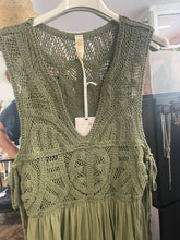 Load image into Gallery viewer, Samara Crochet Dress Khaki
