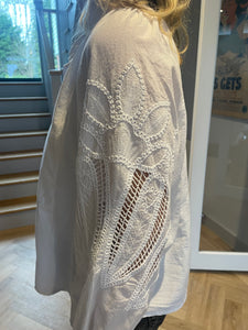 Chloe Cutwork Crochet Blouse White