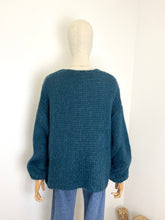 Load image into Gallery viewer, Bernadette Oversized Mohair Cardigan Petrol
