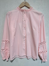 Load image into Gallery viewer, Aurora Lace Insert Blouse Pink
