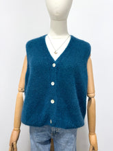 Load image into Gallery viewer, Mae Mohair Button Tank Peacock
