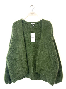 Bernadette Oversized Mohair Cardigan Khaki