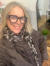 Load image into Gallery viewer, Reversible Quilted Leopard Jacket Chocolate
