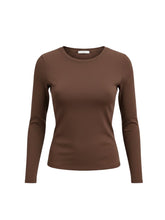 Load image into Gallery viewer, Bobbi Long Sleeve Crew Chocolate
