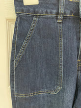 Load image into Gallery viewer, Gloria Patch Pocket Stretch Wide Leg Indigo Denim
