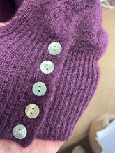 Load image into Gallery viewer, Soft Button Cuff Alpaca Jumper Plum
