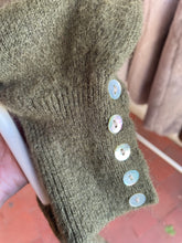 Load image into Gallery viewer, Soft Button Cuff Alpaca Jumper Olive
