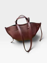 Load image into Gallery viewer, Arabella Leather Toe Bag Dark Bordeaux
