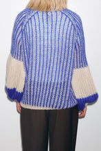 Load image into Gallery viewer, Liana Knit Cardigan Cream/Cobalt Blue
