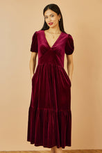 Load image into Gallery viewer, Kate Velvet Midi Dress - Burgundy
