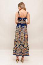 Load image into Gallery viewer, Agatha Printed Woven Midi Dress Navy
