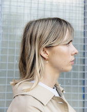 Load image into Gallery viewer, Gold Pearl Drop Hoop Earrings, Waterproof
