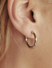 Load image into Gallery viewer, Silver Hoop Earrings - 1.5cm, Waterproof
