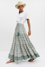 Load image into Gallery viewer, Woodblock Printed Cotton Voile Maxi Skirt
