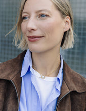 Load image into Gallery viewer, Gold Herringbone Toggle Chain Necklace, Waterproof
