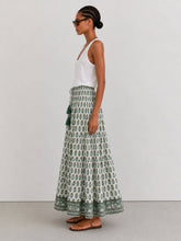 Load image into Gallery viewer, Woodblock Printed Cotton Voile Maxi Skirt
