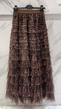 Load image into Gallery viewer, Leopard Ruffle Tulle Skirt
