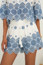 Load image into Gallery viewer, Ipa Contrast Broderie Shorts Co-ord

