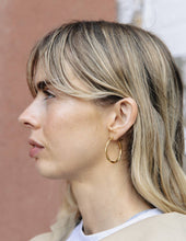 Load image into Gallery viewer, Gold Large Entwined Latch Hoop Earrings, Waterproof
