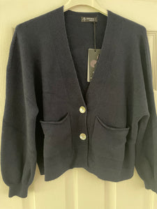 Perry Pocket Cardigan Navy