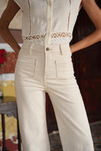 Load image into Gallery viewer, Gaspard Wide Leg Jeans Ecru
