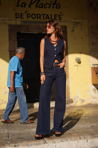 Gaspard Wide Leg Jeans Indigo