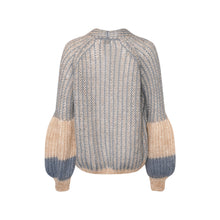 Load image into Gallery viewer, Liana Knit Cardigan Dusty Blue/Cream
