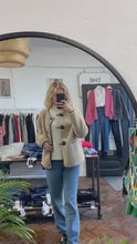 Load and play video in Gallery viewer, Shearling Jacket with Toggles Beige
